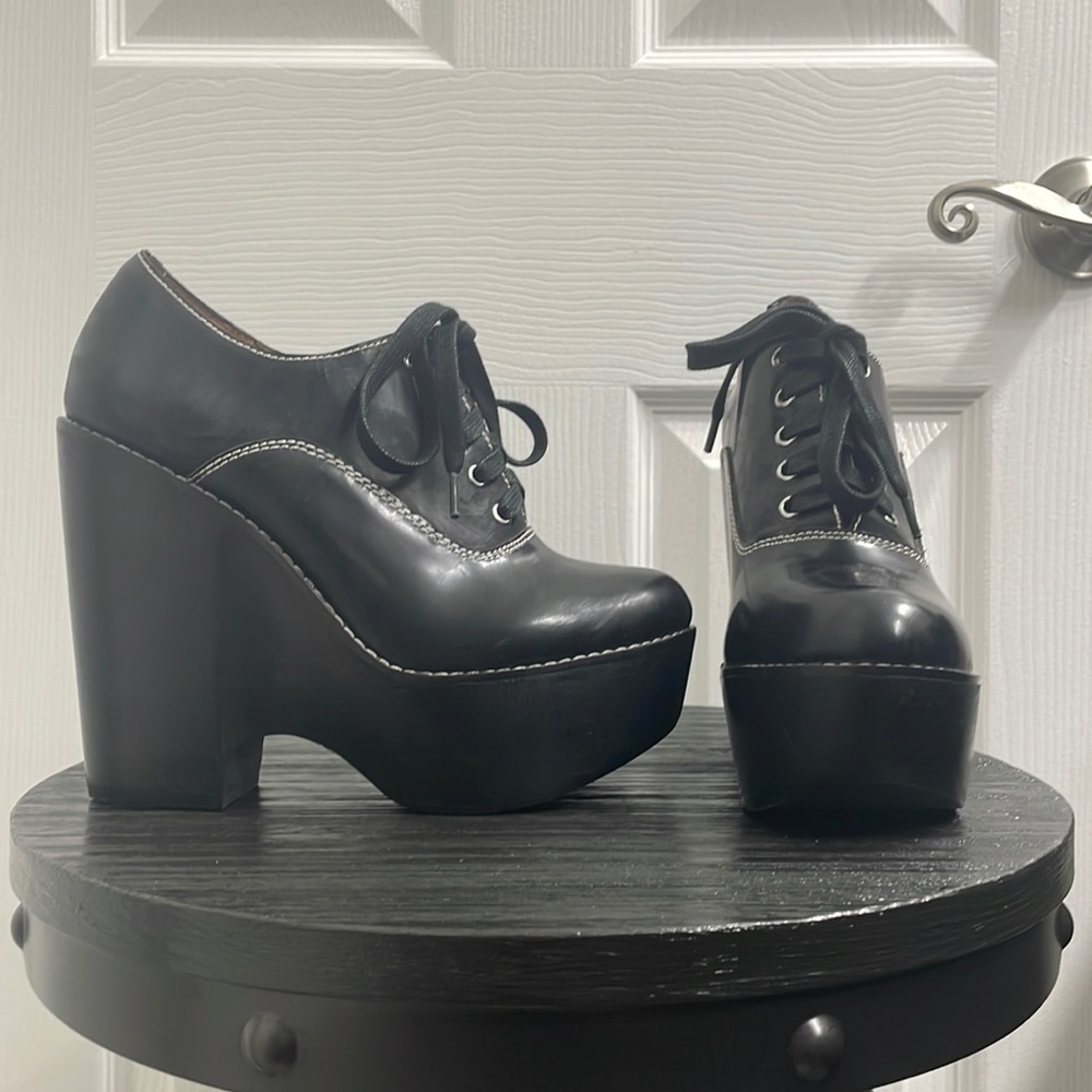 🖤 Jeffrey Campbell Tardy Lo leather platform shoes